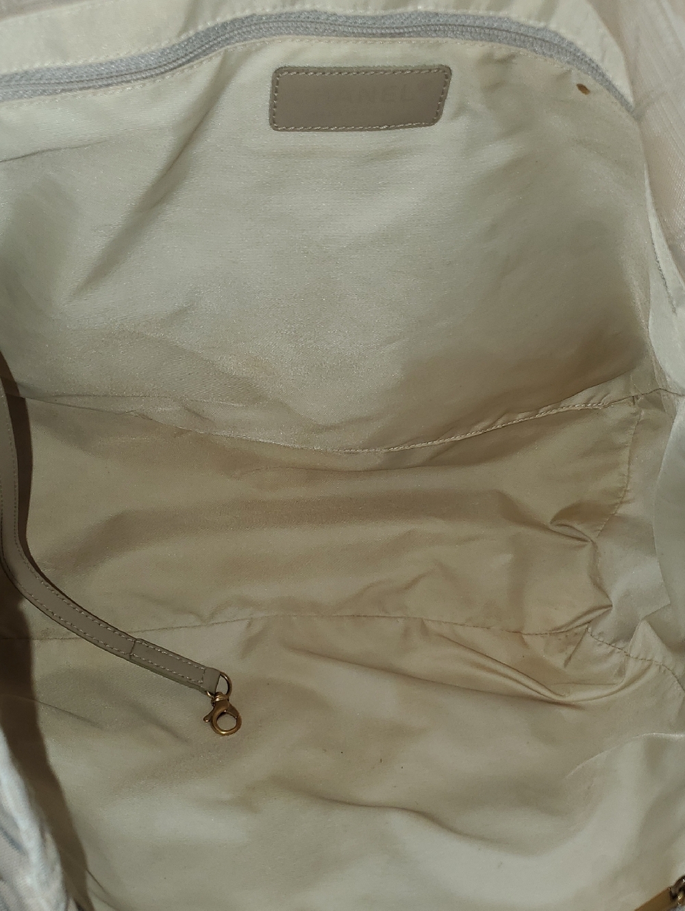 🇮🇹VINTAGE Chanel Travel Ligne Beige Large Tote - Picture 11 of 16
